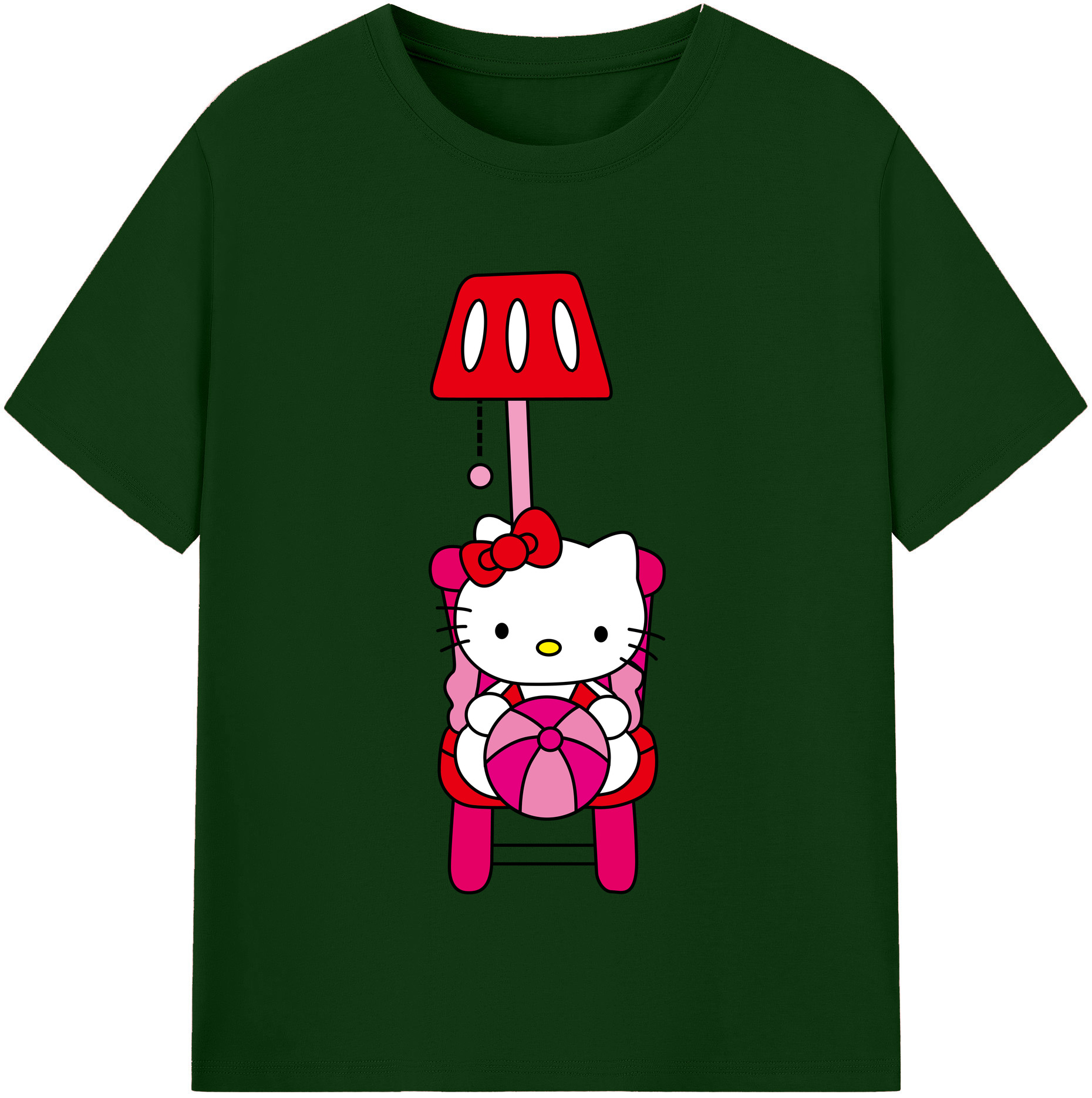 （画像用） Hello Kitty ハローキティ 綿100％半袖Tシャツ（フロントプリント）